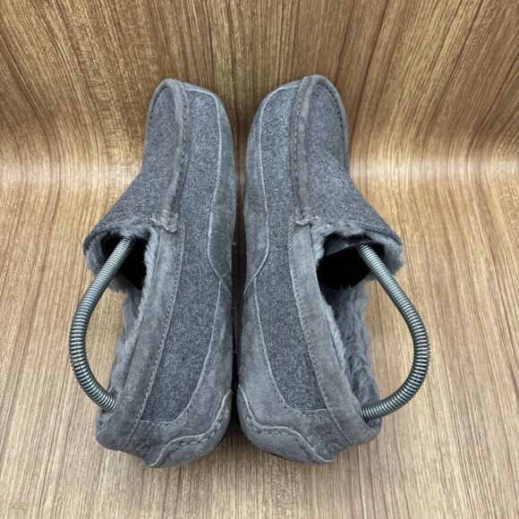 UGG Men Slippers Ascot Wool Loafer‎ Shoes Grey Sz US 9 main image 4